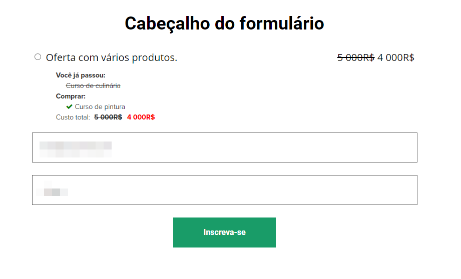 <p> O usuário adquiriu anteriormente um curso de culinária que se baseia no valor do pedido anterior </p>
<p> O usuário adquiriu anteriormente um curso de culinária que se baseia no valor do pedido anterior </p>