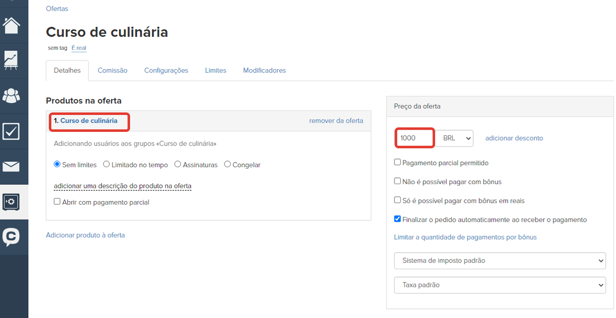<p> Oferta separada para o curso de culinária</p>
<p> Oferta separada para o curso de culinária</p>